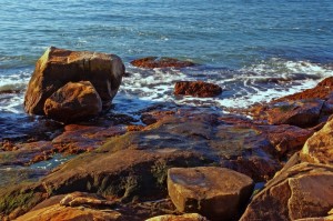 Waves Rocky Shore